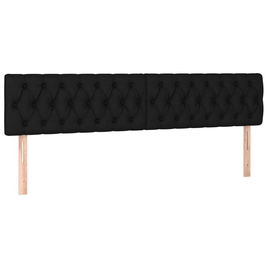 Sommier à lattes de lit avec matelas Noir 180x200 cm Tissu - 6