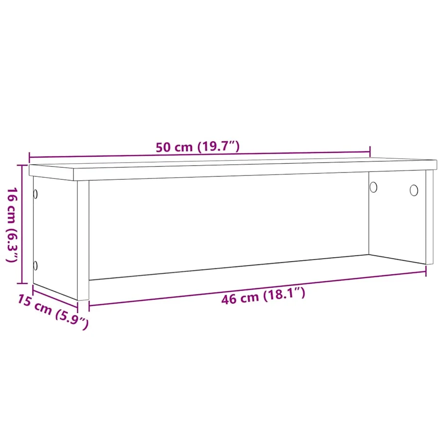 Étagères de cuisine empilables 2 pcs chêne artisanal 50x15x16cm - 9