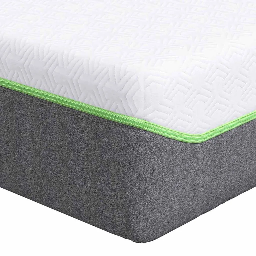 Matelas Blanc et Gris 80 x 200 cm Tissu jacquard - 2