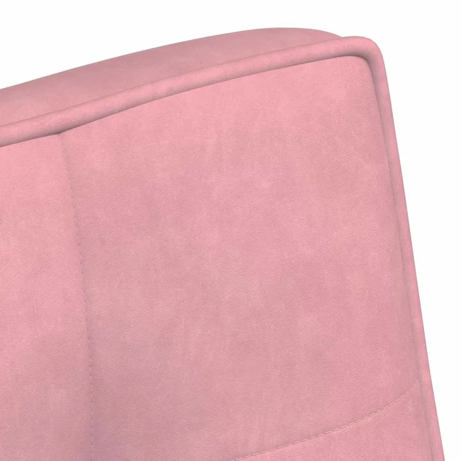 Banc rose 110x74x84 cm velours - 7