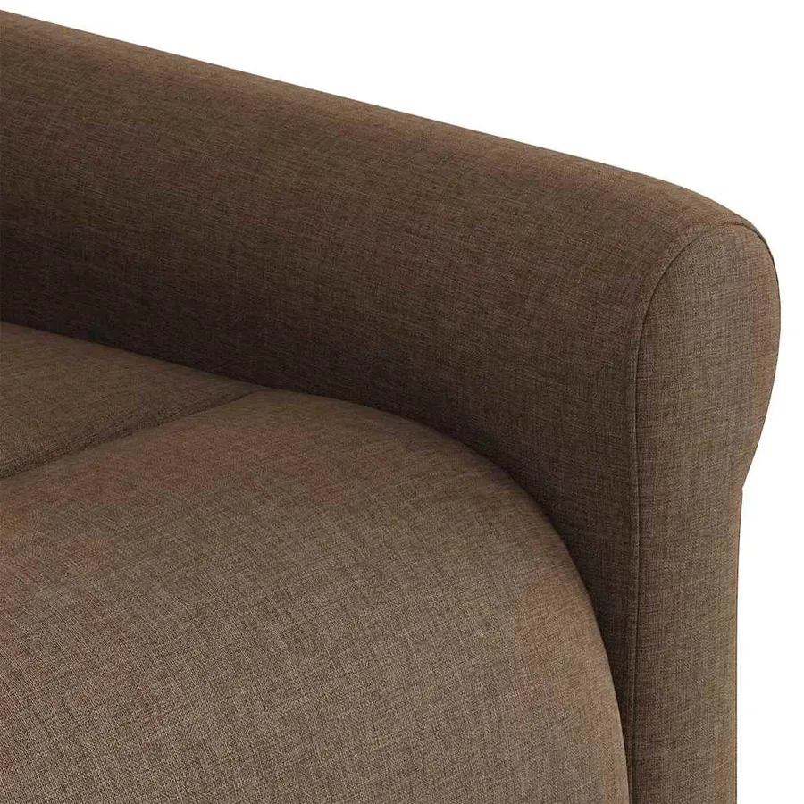 Fauteuil inclinable électrique marron tissu - 13