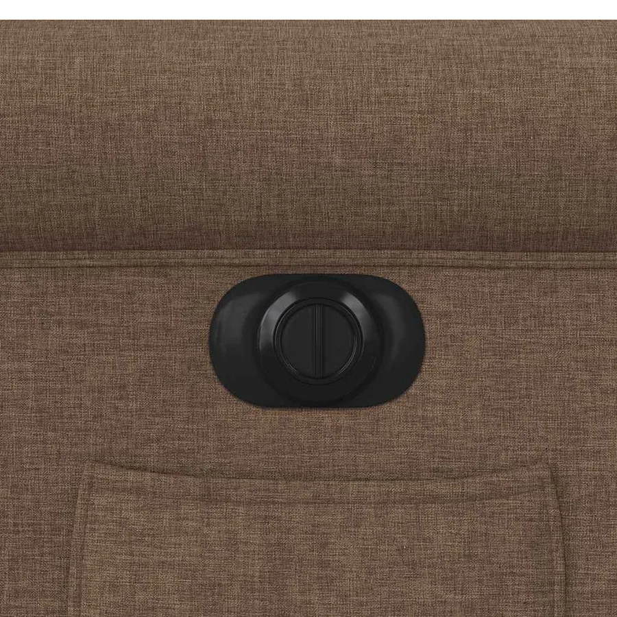 Fauteuil inclinable électrique marron tissu - 14