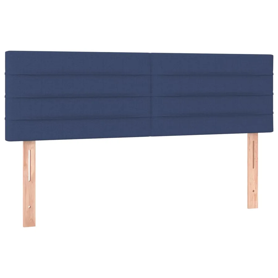 Sommier à lattes de lit avec matelas Bleu 140x190 cm Tissu - 6