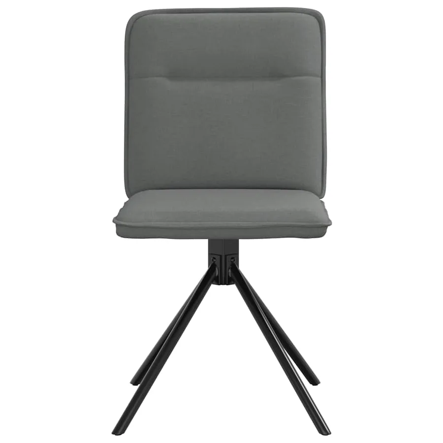 Chaises à manger lot de 4 gris foncé tissu - 4