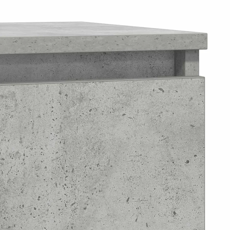 Buffet avec tiroir gris béton 71x35x84 cm bois d'ingénierie - 10