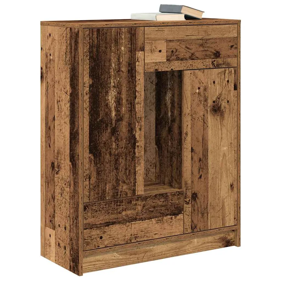 Buffet avec tiroirs et portes vieux bois 73x31x90 cm - 4