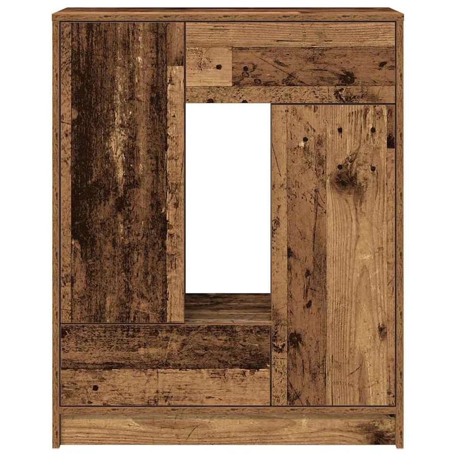 Buffet avec tiroirs et portes vieux bois 73x31x90 cm - 6