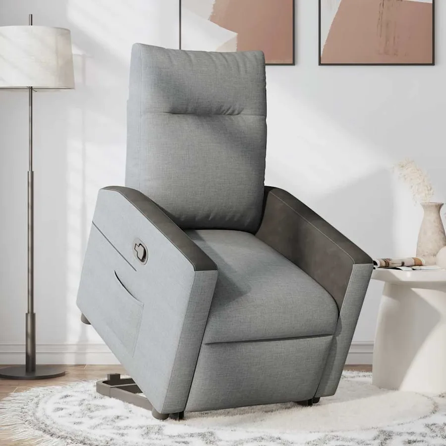 Fauteuil inclinable Gris clair Tissu - 3