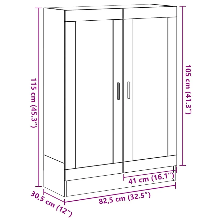 Bibliothèque chêne noir 82,5x30,5x115 cm bois d'ingénierie - 11