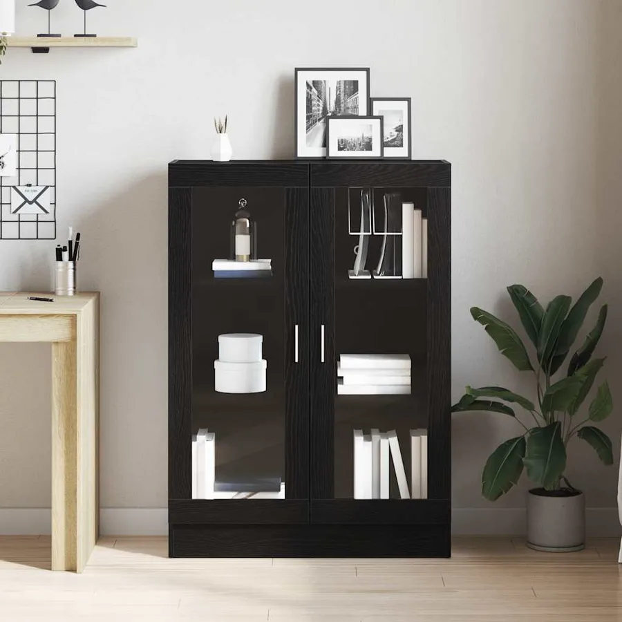 Bibliothèque chêne noir 82,5x30,5x115 cm bois d'ingénierie - 3