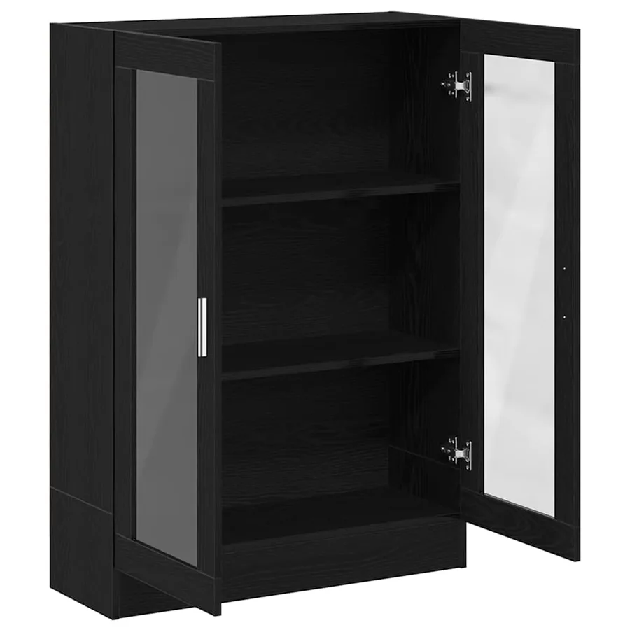 Bibliothèque chêne noir 82,5x30,5x115 cm bois d'ingénierie - 4