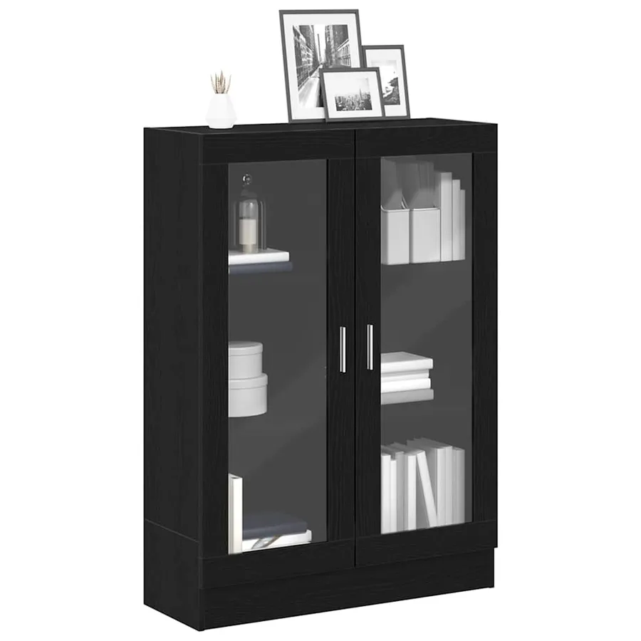 Bibliothèque chêne noir 82,5x30,5x115 cm bois d'ingénierie - 9