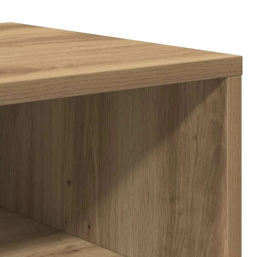 Meuble TV chêne artisanal 150x33,5x45 cm bois d'ingénierie - 8