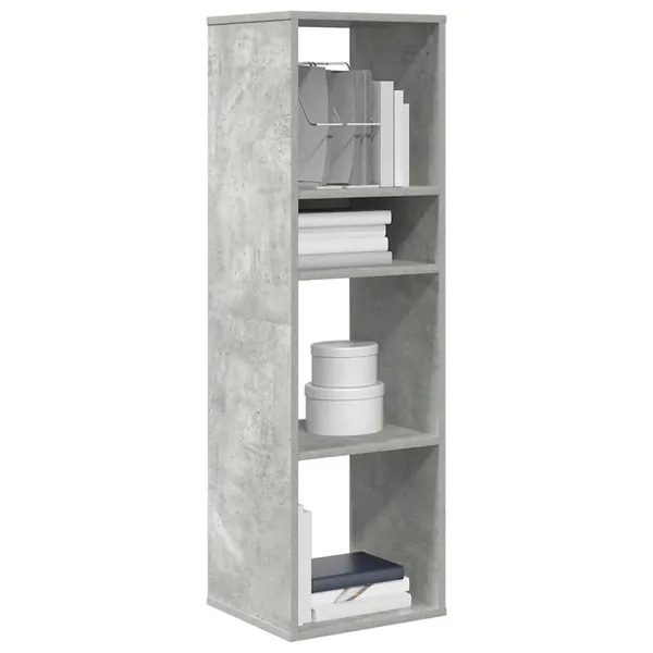 Bibliothèque gris béton 34x31x112 cm bois d'ingénierie