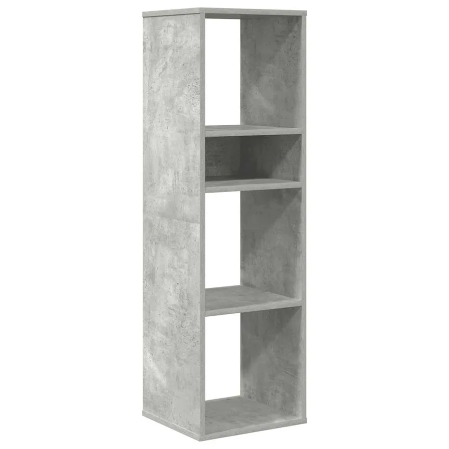 Bibliothèque gris béton 34x31x112 cm bois d'ingénierie - 2