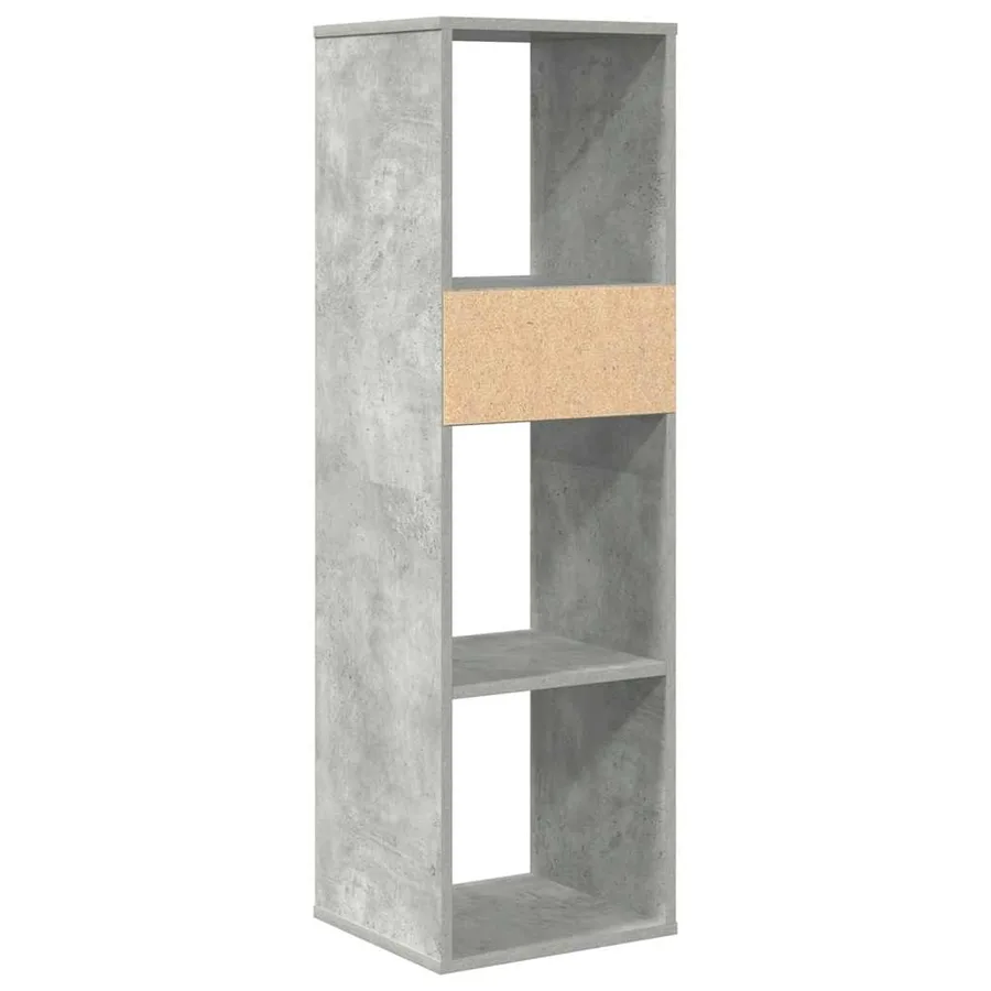 Bibliothèque gris béton 34x31x112 cm bois d'ingénierie - 6