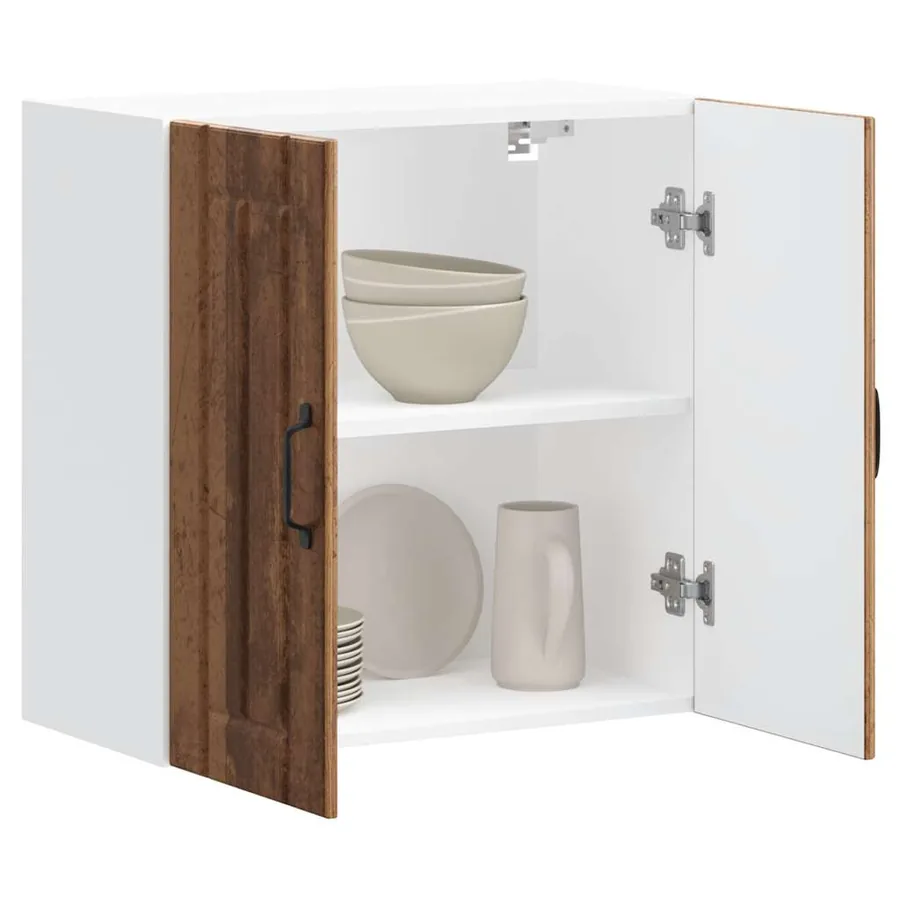 Armoire murale de cuisine Lucca vieux bois bois ingénierie