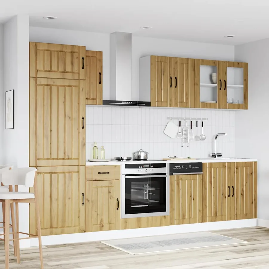 Ensemble d'armoires de cuisine 8 pcs Kalmar bois d'ingénierie - 3