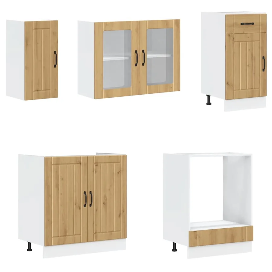 Ensemble d'armoires de cuisine 8 pcs Kalmar bois d'ingénierie - 4