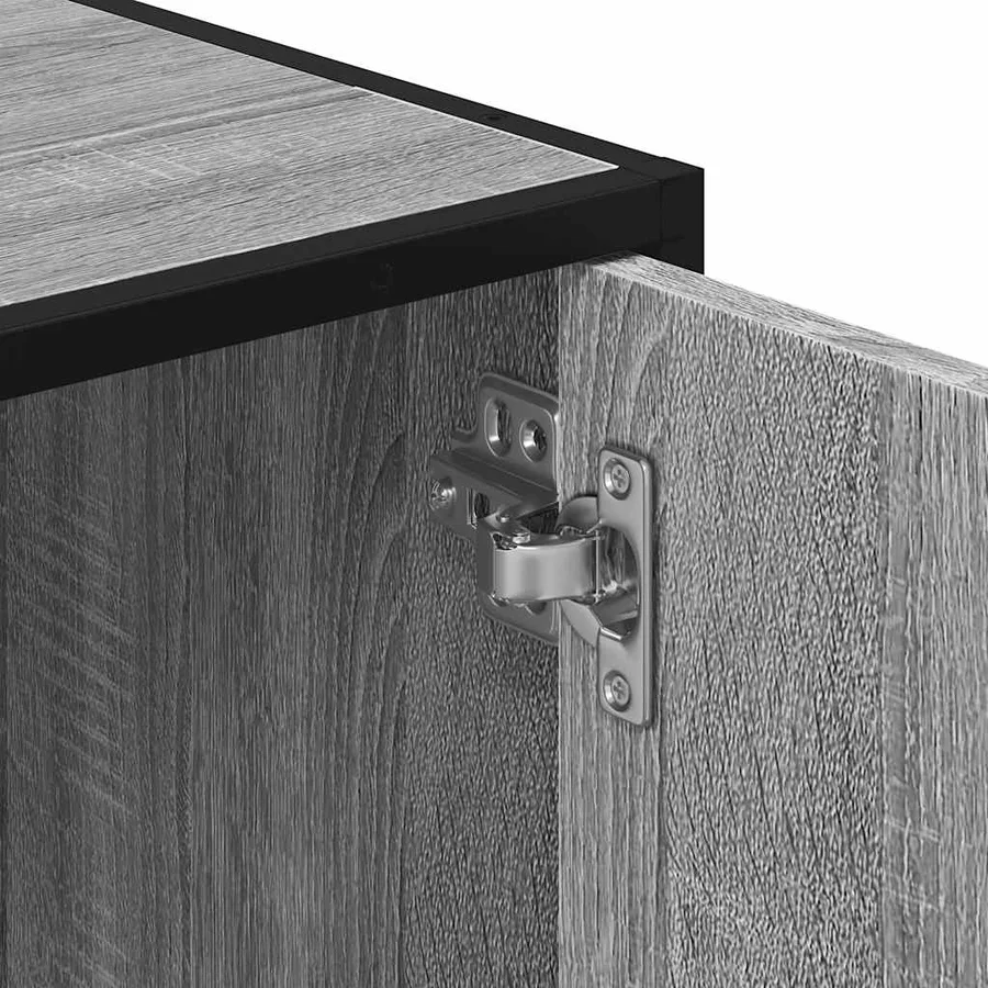 Armoire de lavabo de salle de bain sonoma gris 90x33x60 cm - 10