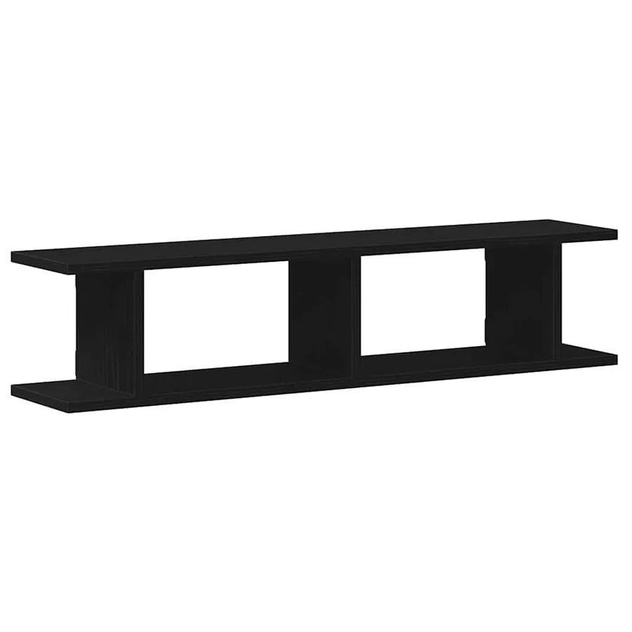 Étagères murales 2 pcs chêne noir 90x18x20 cm bois d'ingénierie - 5