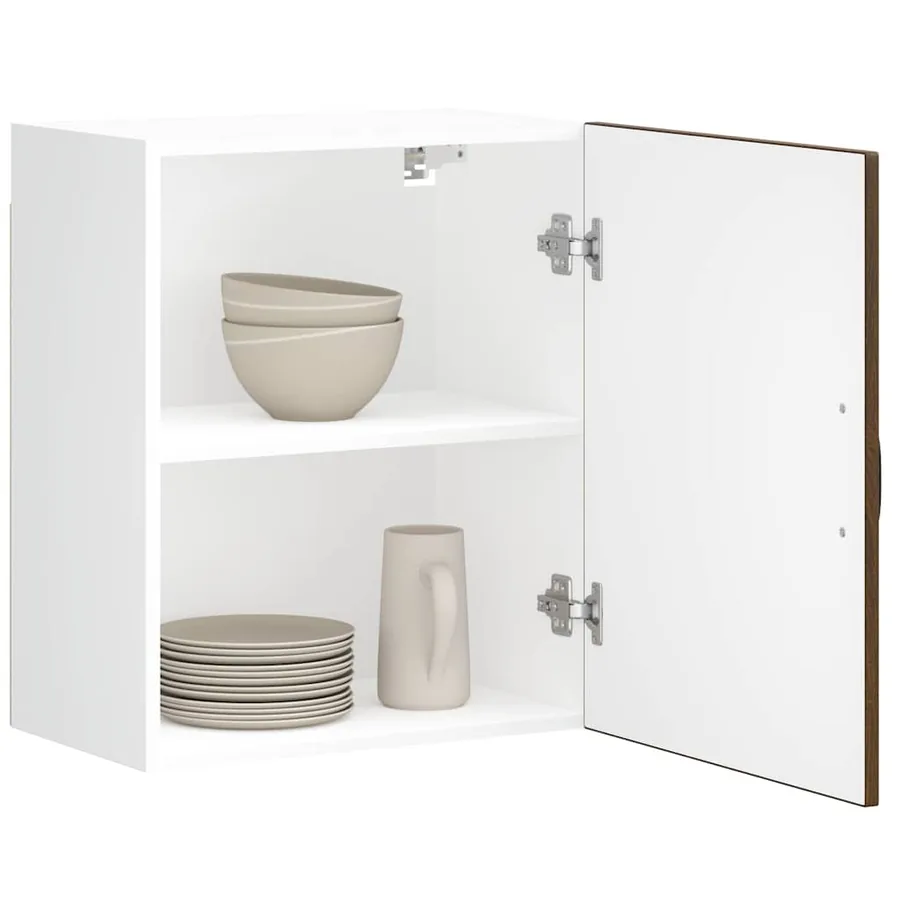 Armoires murales de cuisine 2 pcs Lucca en bois d'ingénierie chêne brun
