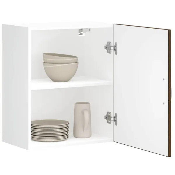 Armoires murales de cuisine 2 pcs Lucca en bois d'ingénierie chêne brun