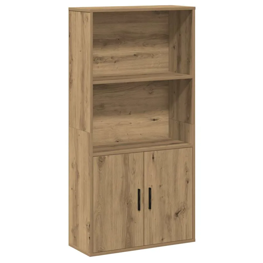 Bibliothèque chêne artisanal 60x24x120 cm bois d'ingénierie - 2