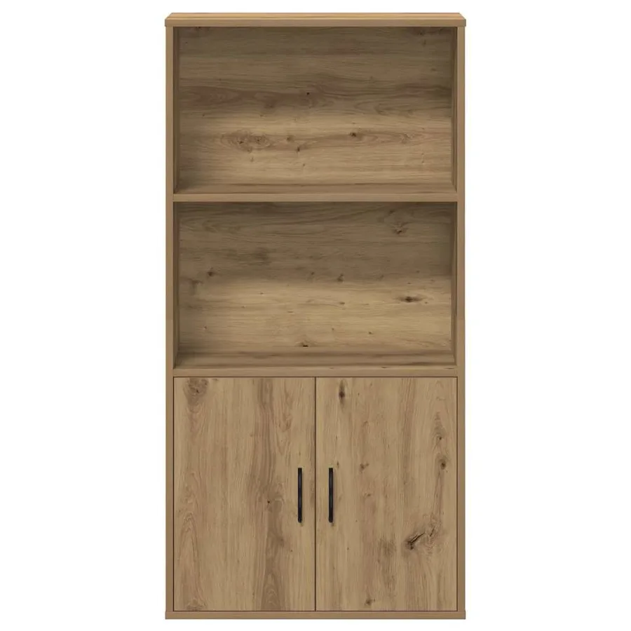 Bibliothèque chêne artisanal 60x24x120 cm bois d'ingénierie - 4
