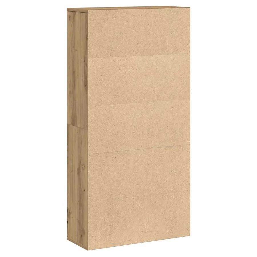 Bibliothèque chêne artisanal 60x24x120 cm bois d'ingénierie - 6