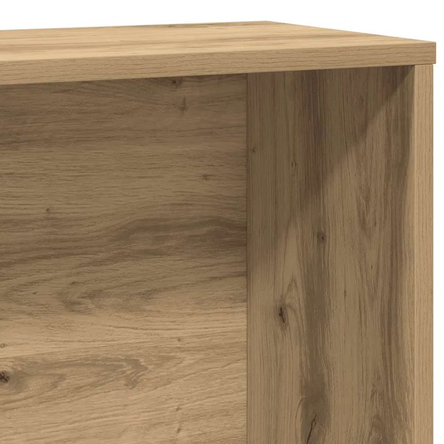 Bibliothèque chêne artisanal 60x24x120 cm bois d'ingénierie - 8