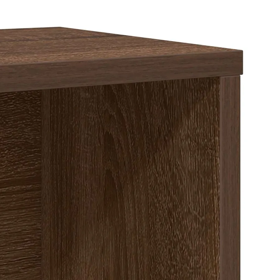 Bibliothèque chêne marron 60x24x76,5 cm bois d'ingénierie - 9