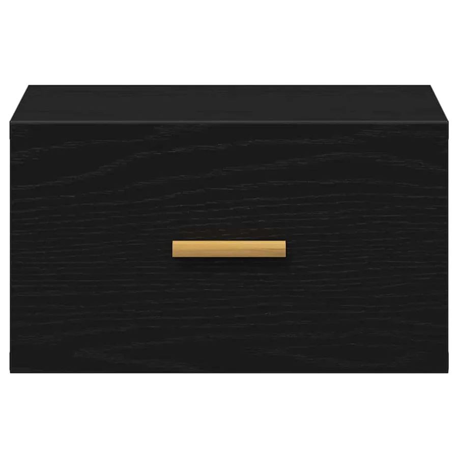 Cabinet de chevet mural avec tiroir Chêne noir 35 x 35 x 20 cm - 6