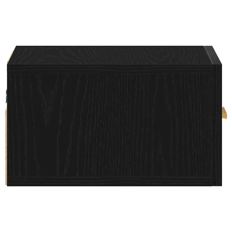 Cabinet de chevet mural avec tiroir Chêne noir 35 x 35 x 20 cm - 7
