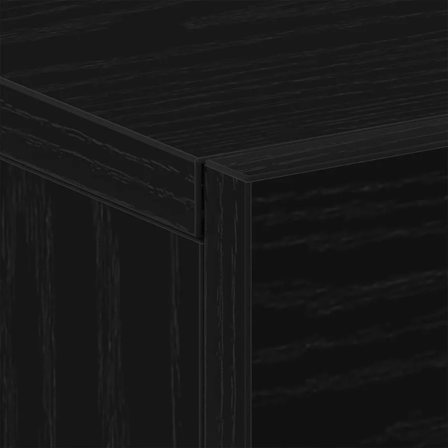 Cabinet de chevet mural avec tiroir Chêne noir 35 x 35 x 20 cm - 9