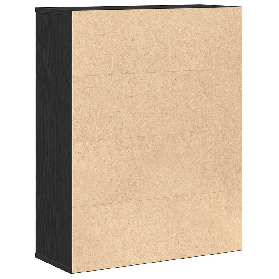 Bibliothèque chêne noir 60x24x76,5 cm bois d'ingénierie - 7