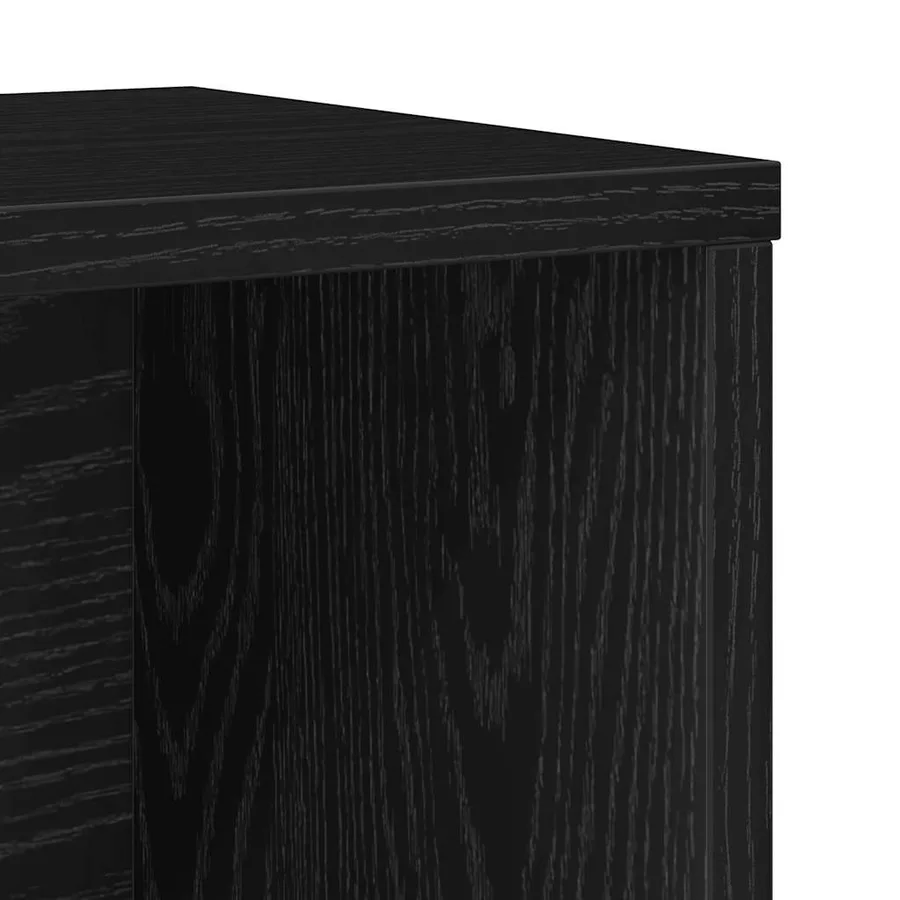 Bibliothèque chêne noir 60x24x76,5 cm bois d'ingénierie - 9