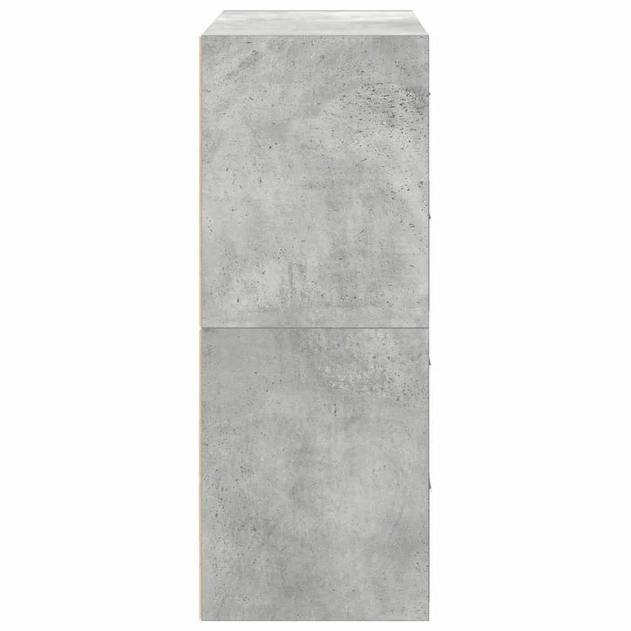 Armoires avec 2 tiroirs 2 pcs gris béton bois d'ingénierie - 6