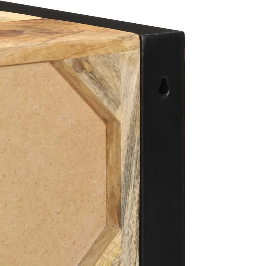 Tables de chevet 2 pcs 40x35x40 cm bois de manguier massif brut - 12