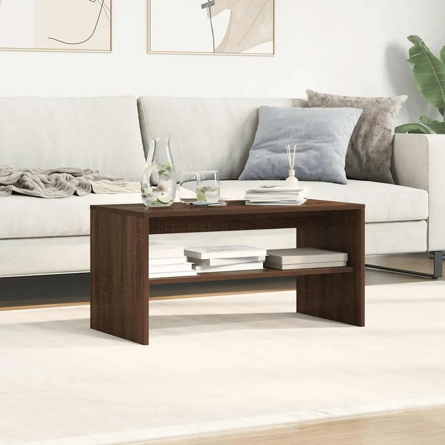 Meuble TV chêne marron 80x40x40 cm bois d'ingénierie - 4