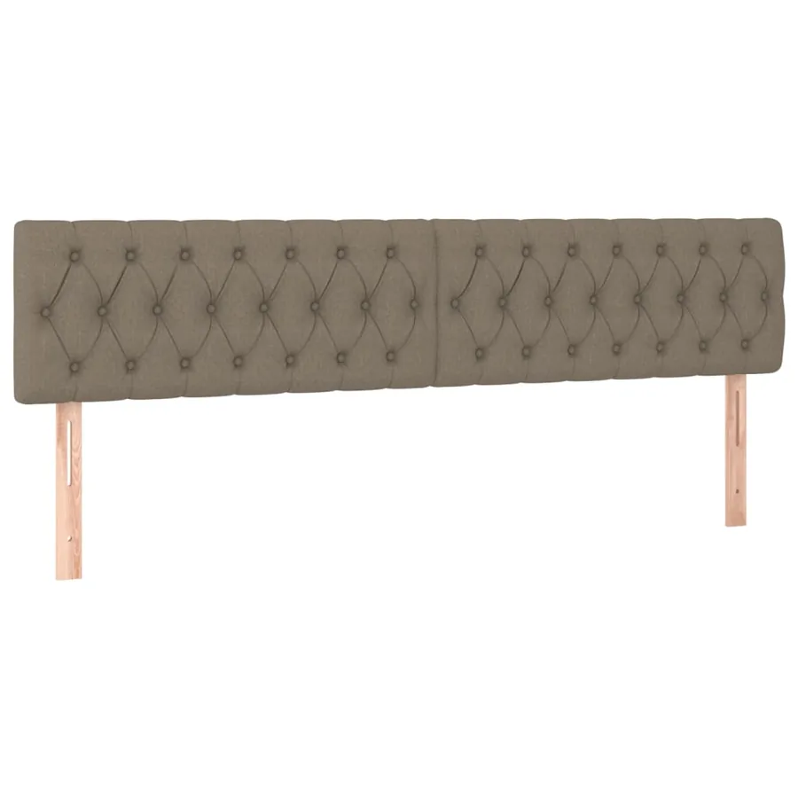 Sommier à lattes de lit avec matelas Taupe 200x200 cm Tissu - 6