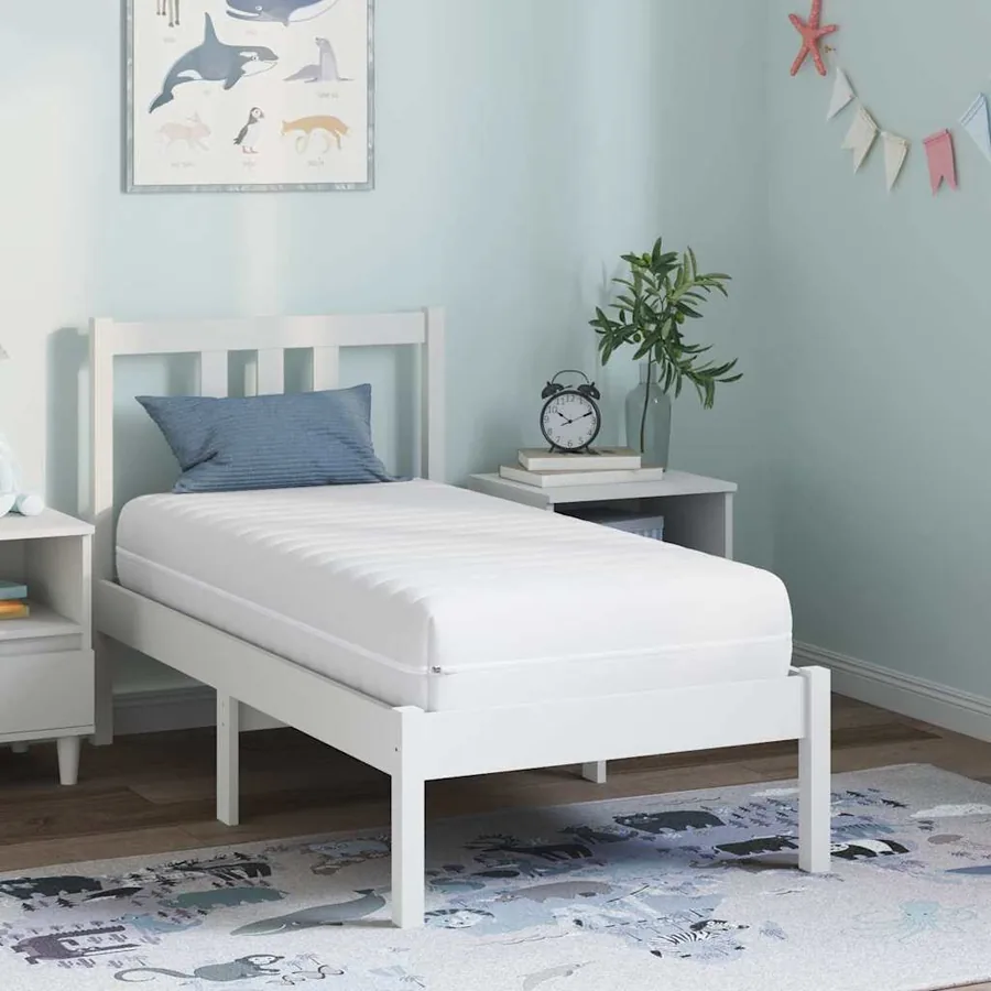 Matelas Blanc 70 x 140 cm Ressort ensaché