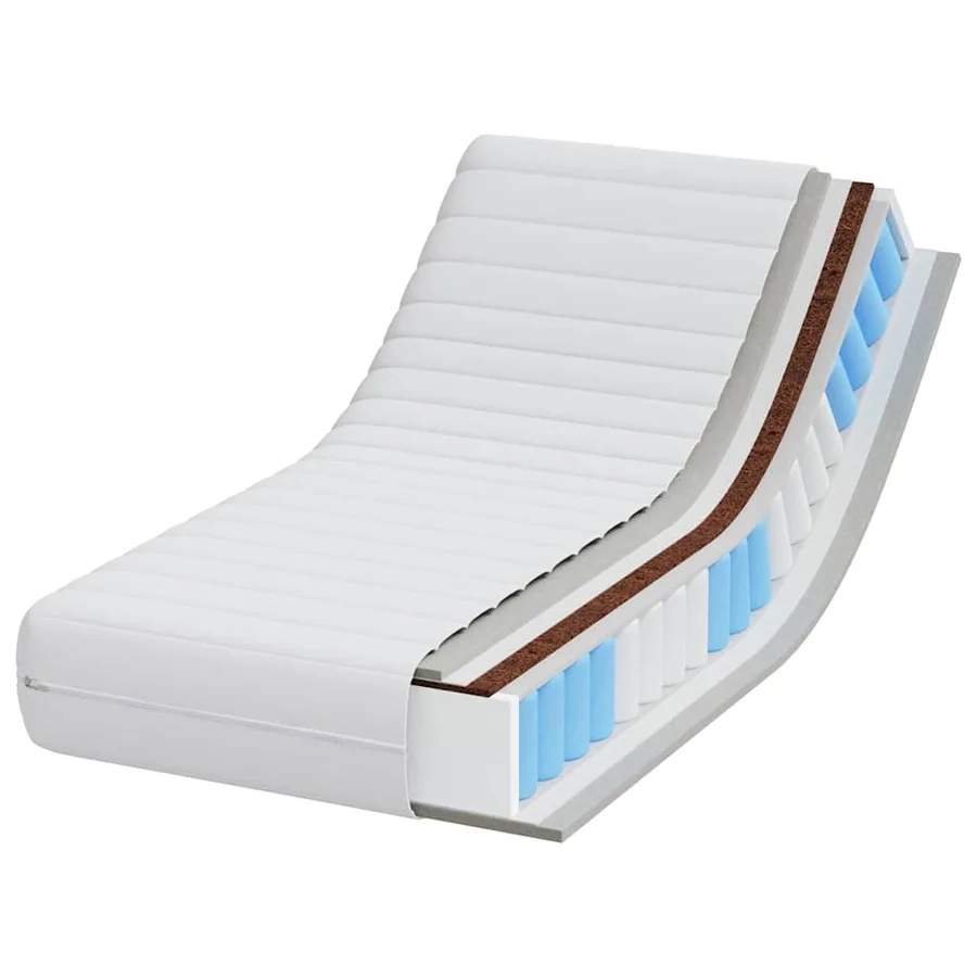 Matelas Blanc 70 x 140 cm Ressort ensaché - 3