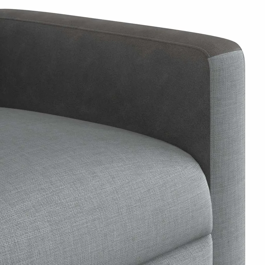 Fauteuil de massage inclinable Gris clair Tissu - 12