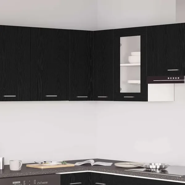 Armoire suspendue avec étagère Lyon Chêne noir 57 x 57 x 60 cm