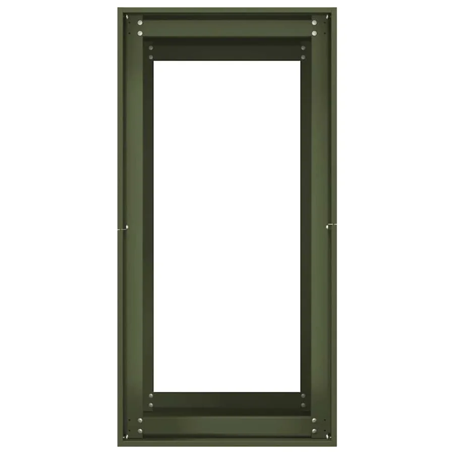 Jardinière vert olive 40x80x80 cm acier - 5