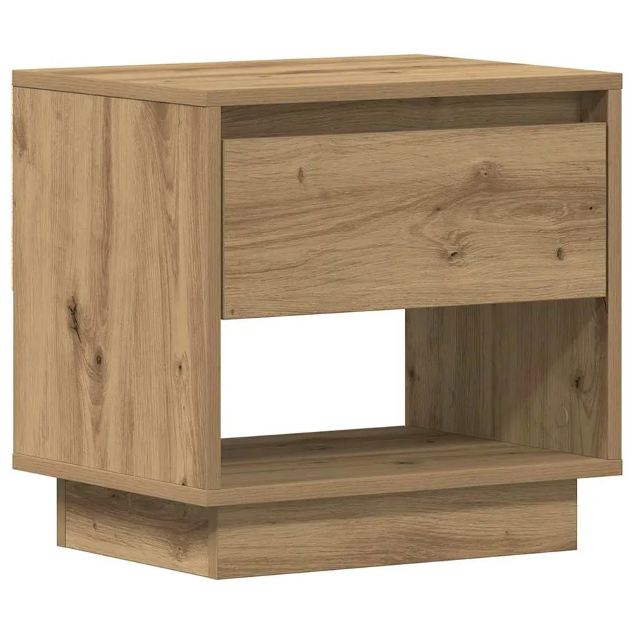 Table de nuit Chêne artisanal 45 x 34 x 44 cm Bois d'ingénierie - 2