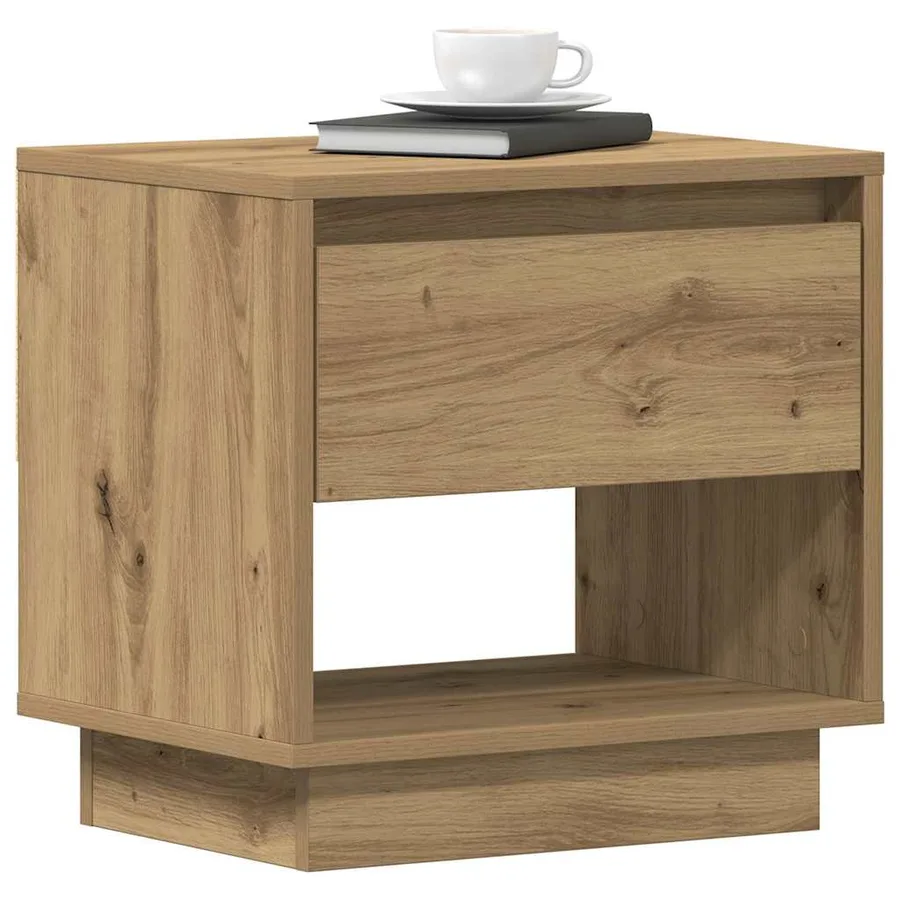 Table de nuit Chêne artisanal 45 x 34 x 44 cm Bois d'ingénierie - 3