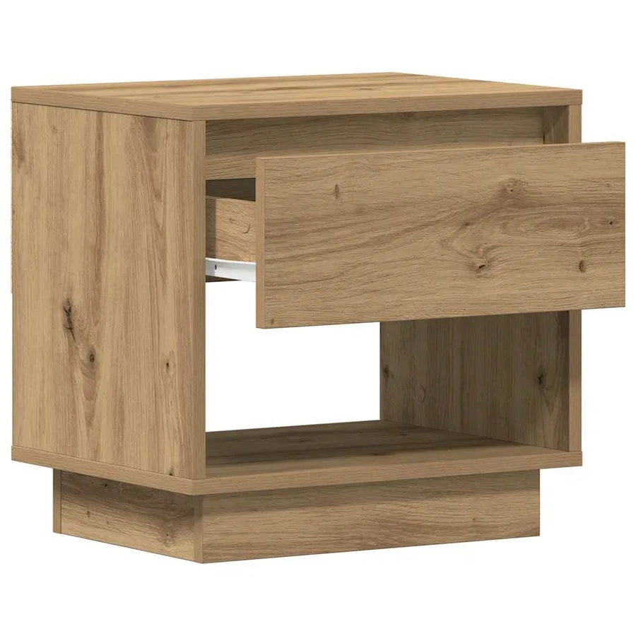 Table de nuit Chêne artisanal 45 x 34 x 44 cm Bois d'ingénierie - 5