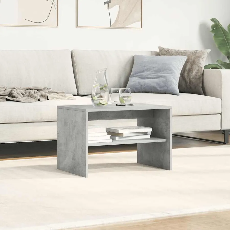 Meuble TV gris béton 60x40x40 cm bois d'ingénierie - 4
